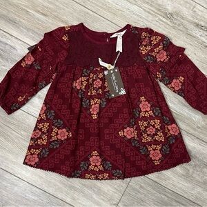 Matilda Jane Burgundy Floral Dress